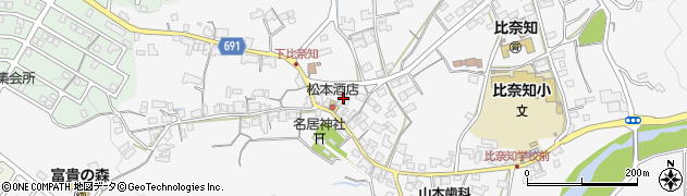 三重県名張市下比奈知2095周辺の地図