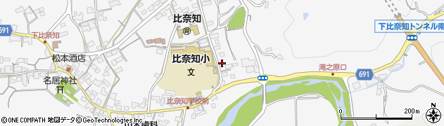 三重県名張市下比奈知1494周辺の地図