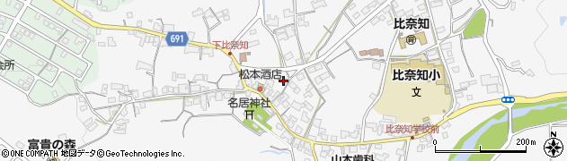 三重県名張市下比奈知2098周辺の地図