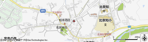 三重県名張市下比奈知1849周辺の地図