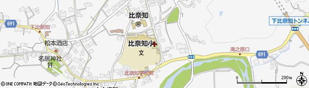 三重県名張市下比奈知1499周辺の地図