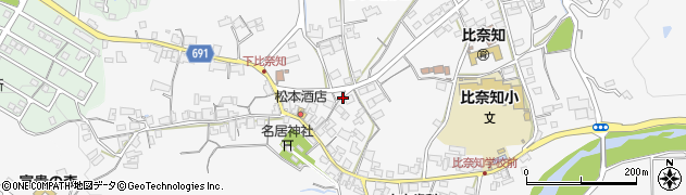 三重県名張市下比奈知1850周辺の地図