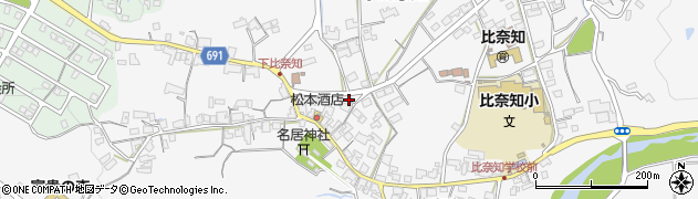 三重県名張市下比奈知2100周辺の地図