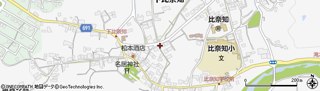 三重県名張市下比奈知1787周辺の地図
