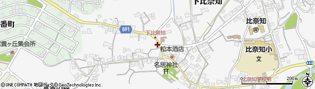 三重県名張市下比奈知2406周辺の地図