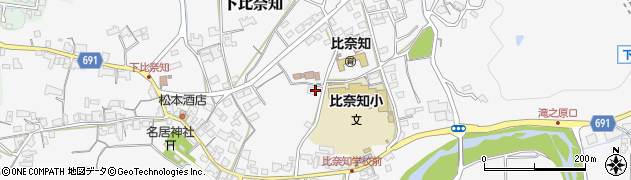 三重県名張市下比奈知1814周辺の地図