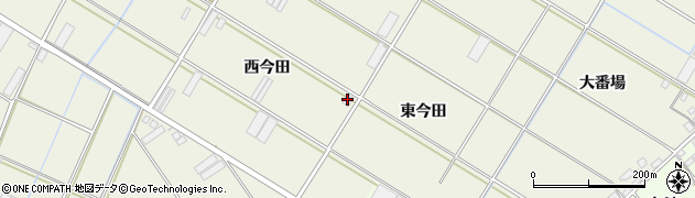 愛知県田原市中山町西今田周辺の地図