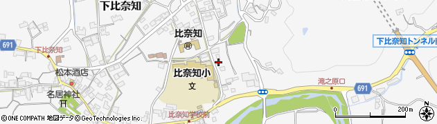 三重県名張市下比奈知1502周辺の地図