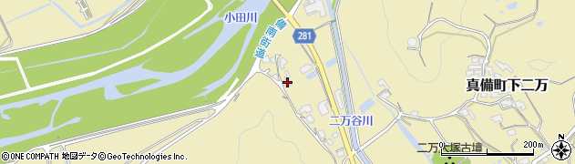 岡山県倉敷市真備町下二万1754周辺の地図
