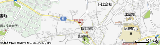 三重県名張市下比奈知2399周辺の地図
