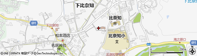 三重県名張市下比奈知1770周辺の地図