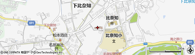 三重県名張市下比奈知1769周辺の地図