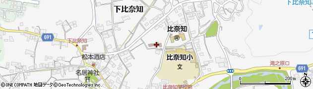 三重県名張市下比奈知1768周辺の地図