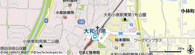 ＪＲ大和小泉西自転車駐車場周辺の地図