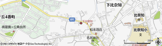 三重県名張市下比奈知2507周辺の地図