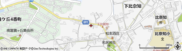 三重県名張市下比奈知2506周辺の地図