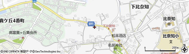 三重県名張市下比奈知2505周辺の地図