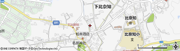 三重県名張市下比奈知2111周辺の地図