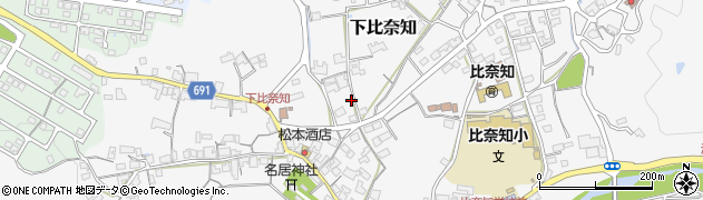 三重県名張市下比奈知2107周辺の地図
