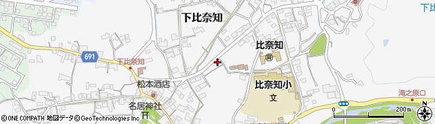 三重県名張市下比奈知1777周辺の地図