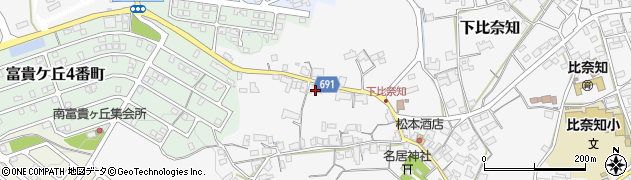三重県名張市下比奈知2501周辺の地図