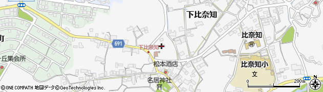 三重県名張市下比奈知2402周辺の地図
