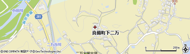 岡山県倉敷市真備町下二万1477周辺の地図