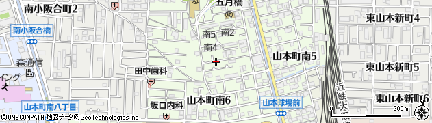 大阪府八尾市山本町南周辺の地図