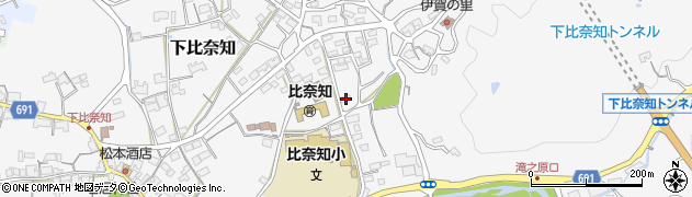 三重県名張市下比奈知1531周辺の地図