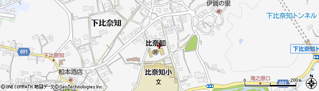三重県名張市下比奈知1560周辺の地図