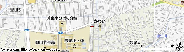 岡山芳泉郵便局 ＡＴＭ周辺の地図