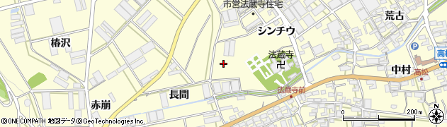愛知県田原市高松町（シンチウ）周辺の地図