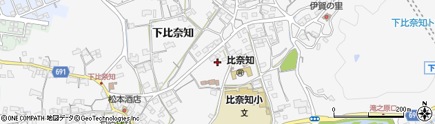 三重県名張市下比奈知1765周辺の地図