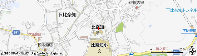 三重県名張市下比奈知1561周辺の地図