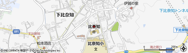 三重県名張市下比奈知1558周辺の地図