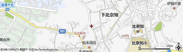 三重県名張市下比奈知2126周辺の地図