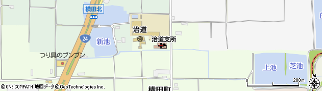 治道簡易郵便局周辺の地図