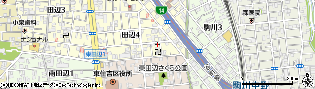 田辺動物病院周辺の地図