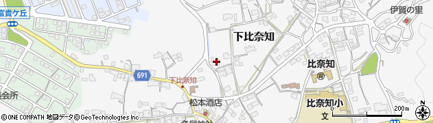 三重県名張市下比奈知2124周辺の地図