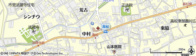 愛知県田原市高松町周辺の地図