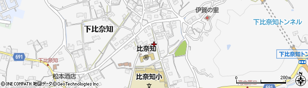 三重県名張市下比奈知1556周辺の地図
