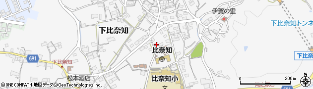 三重県名張市下比奈知1564周辺の地図