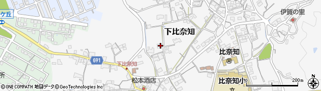 三重県名張市下比奈知2118周辺の地図