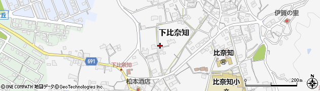 三重県名張市下比奈知2168周辺の地図