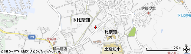 三重県名張市下比奈知1760周辺の地図