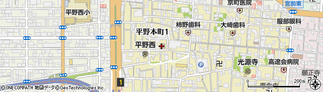 平野西会館周辺の地図