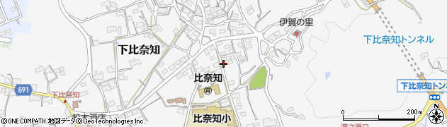 三重県名張市下比奈知1555周辺の地図