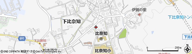 三重県名張市下比奈知1614周辺の地図