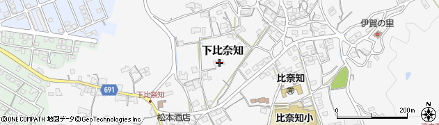 三重県名張市下比奈知2164周辺の地図