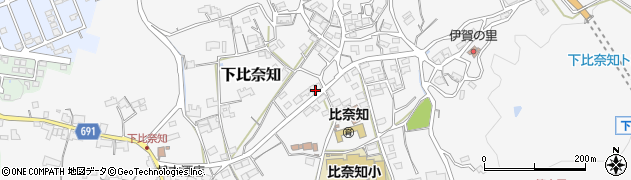 三重県名張市下比奈知1762周辺の地図